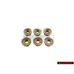 6x Genuine VW Hexagon Collar Nut M5 - 171857026A