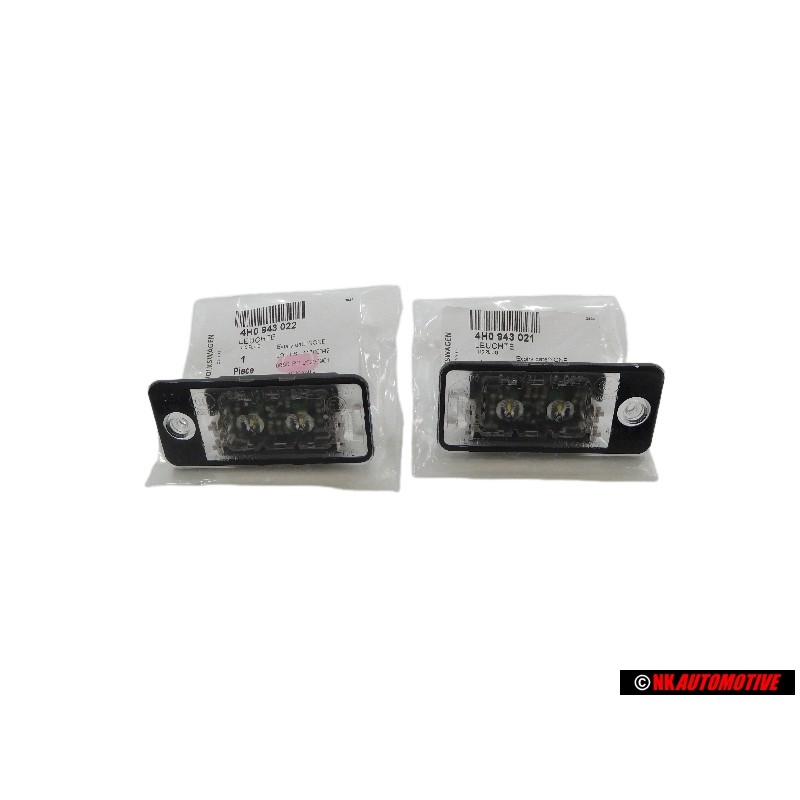 Set For VW Audi Licence Plate Led Lights Left & Right