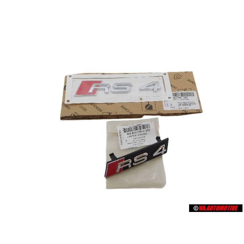 Genuine Audi SET Front Grill & Rear Boot Badge Emblem - RS4 B8 (8K)