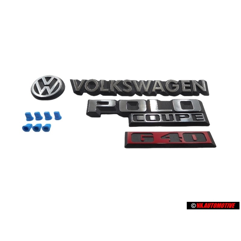 SET For VW Polo Coupe MK2 86C G40 Rear Boot Badges Emblems