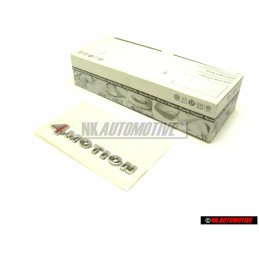 Genuine VW 4MOTION Rear Trunk Boot Badge Emblem Chrome Red - 3B0853675AEGQF