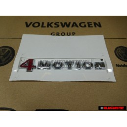 Genuine VW 4MOTION Rear Trunk Boot Badge Emblem Chrome Red - 3B0853675AEGQF