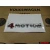 Genuine VW 4MOTION Rear Trunk Boot Badge Emblem Chrome Red - 3B0853675AEGQF