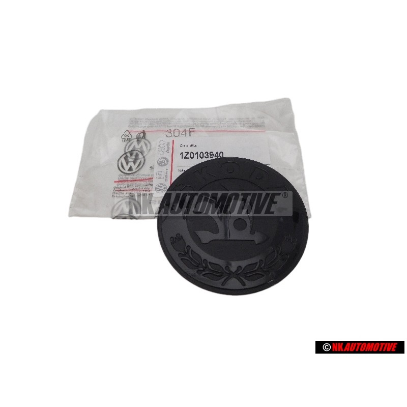 Genuine Skoda Engine Cover Badge Emblem - 1Z0103940
