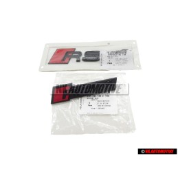 Genuine Audi SET Front Grill & Rear Boot Badge Emblem Black - RS4 B9 (8W)