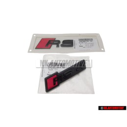 Genuine Audi SET Front Grill & Rear Boot Badge Emblem Black - RS4 B9.5 (8W)