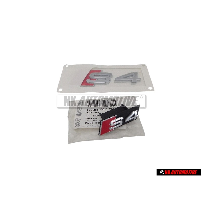 Genuine Audi SET Front Grill & Rear Boot Badge Emblem - Facelift S4 B5.5 (8D)