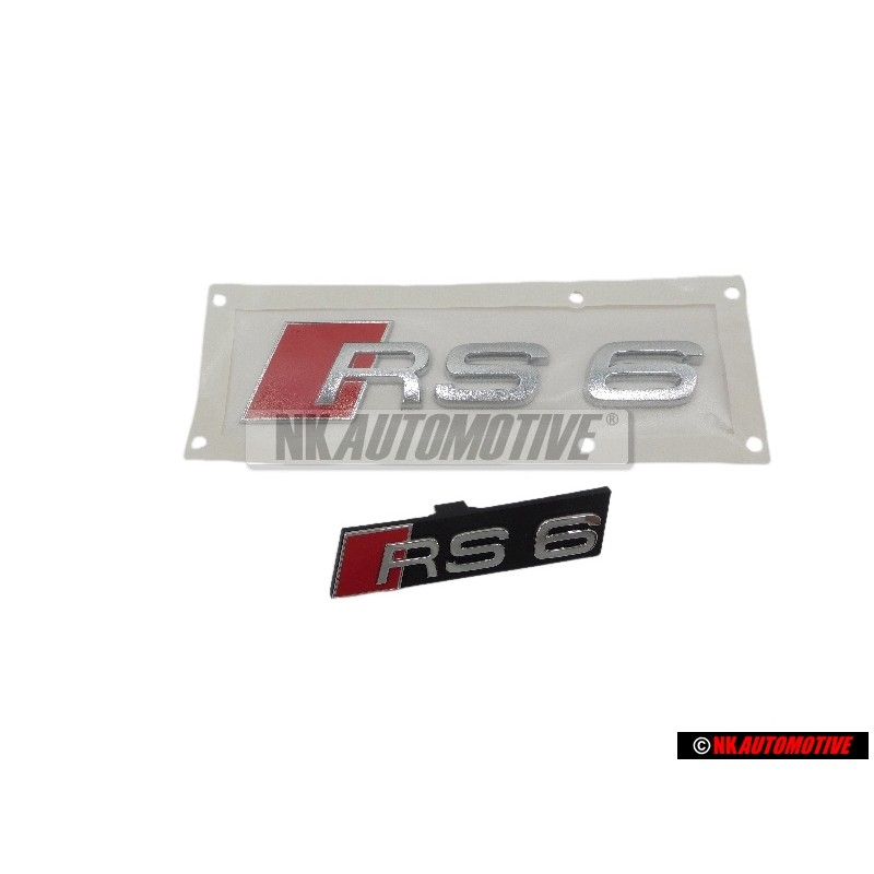 Genuine Audi SET Front Grill & Rear Boot Badge Emblem - RS6 C5 (4B)