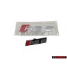 Genuine Audi SET Front Grill & Rear Boot Badge Emblem - RS6 C5 (4B)