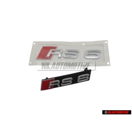 Genuine Audi SET Front Grill & Rear Boot Badge Emblem - RS6 C6 (4F)