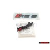 Genuine Audi SET Front Grill & Rear Boot Badge Emblem Black - RS6 C8 (4A)