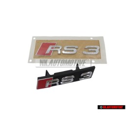 Genuine Audi SET Front Grill & Rear Boot Badge Emblem - RS3 (8V)