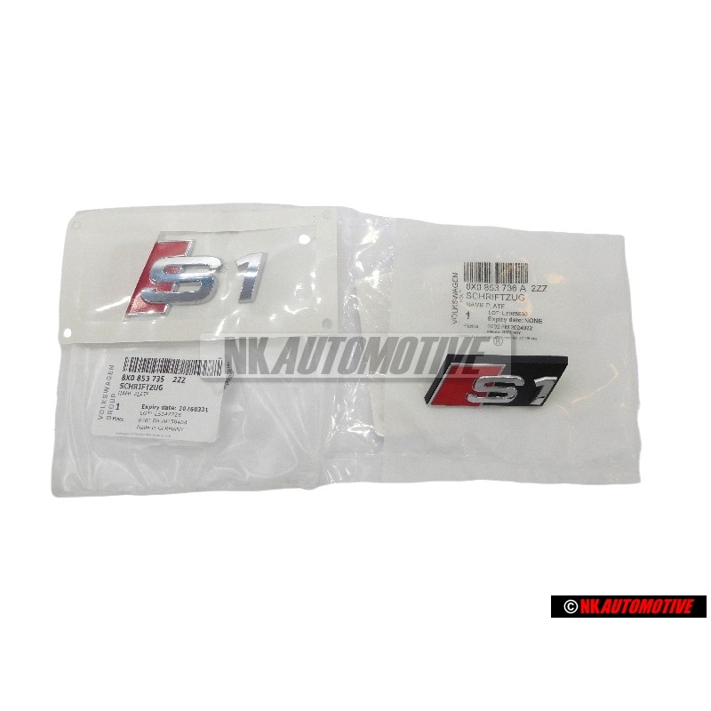 Genuine Audi SET Front Grill & Rear Boot Badge Emblem - S1 (8X)