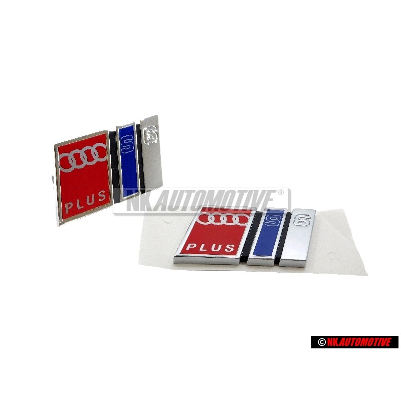 Genuine Audi SET Front Grill & Rear Boot Badge Emblem - S6 PLUS Avant C4 (4A)