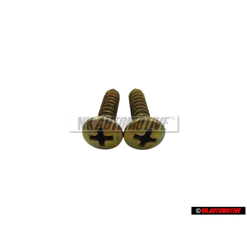 2x Genuine VW Oval Head CSK. Self Tapp Screw 4.8x22 - N 0141063