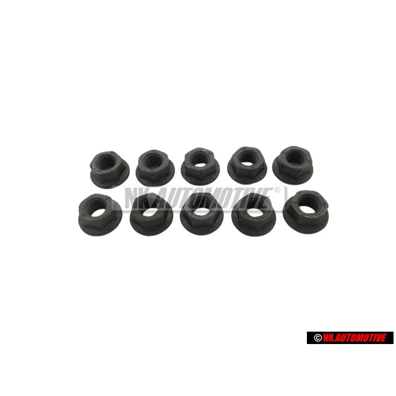 10x Genuine VW Hexagon Nut - N10045301