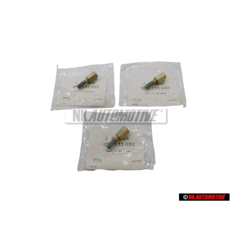 3x Genuine VW Threaded Union - 051133032