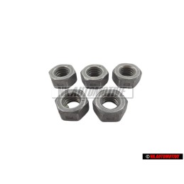 5x Genuine VW Hexagon Nut Self Locking - N 90074404