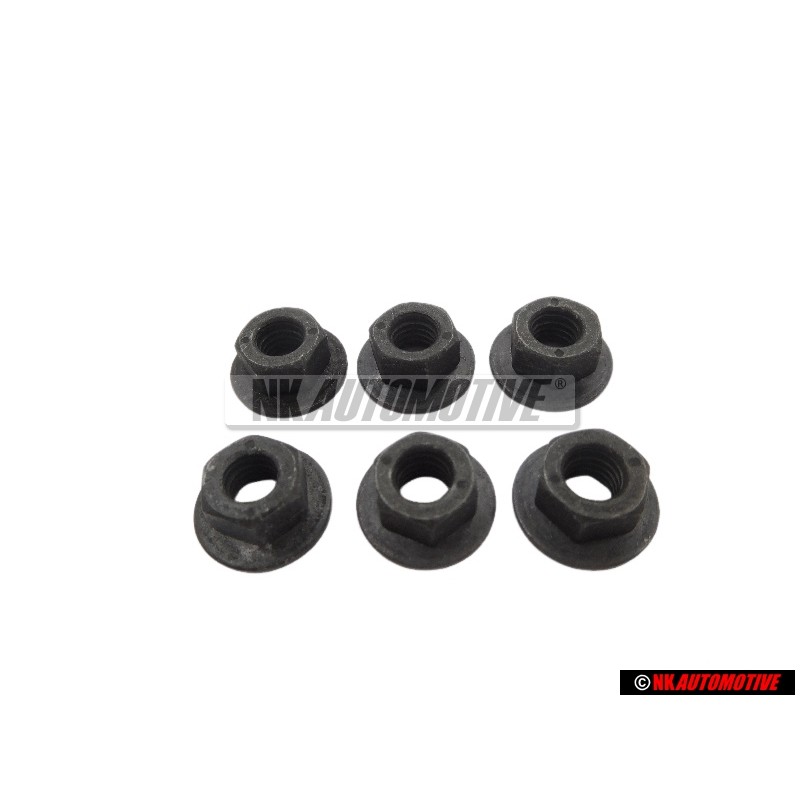 6x Genuine VW Hexagon Collar Nut - N 90175205