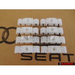 8x Genuine VW Fuel Line Hose Clip, Clamp, Holder - 191201449