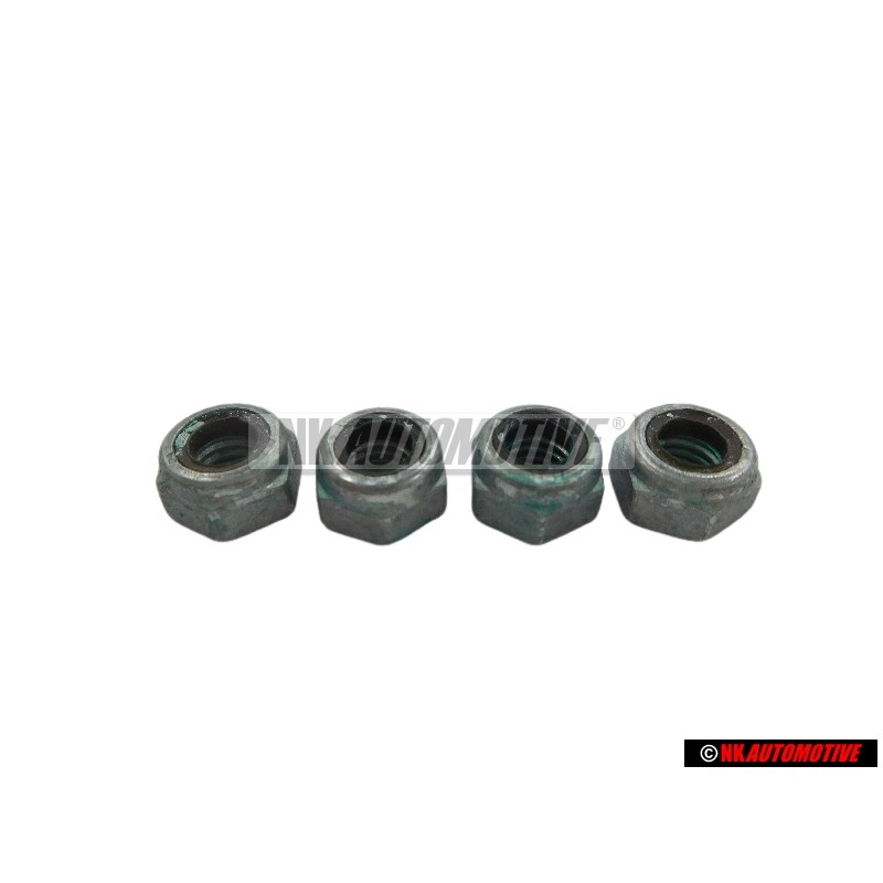 4x Genuine VW Hexagon Nut, Self-Locking - N 01118312