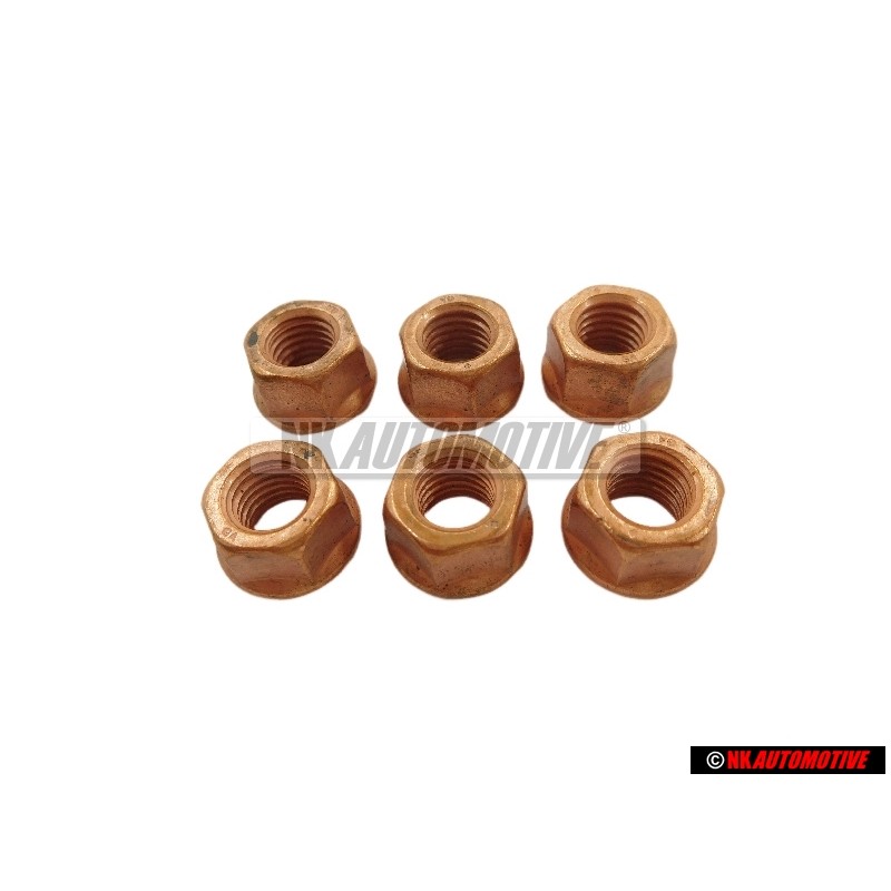 6x Genuine VW Hexagon Collar Nut - 046145749
