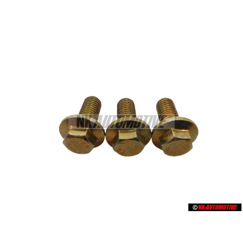 3x Genuine VW Hex Collared Bolt - N 10113601