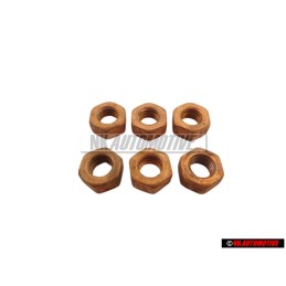 6x Genuine VW Hexagon Nut - N 01100822