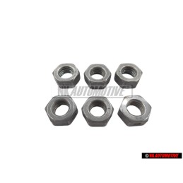 6x Genuine VW Hexagon Nut Self Locking - N 90074404