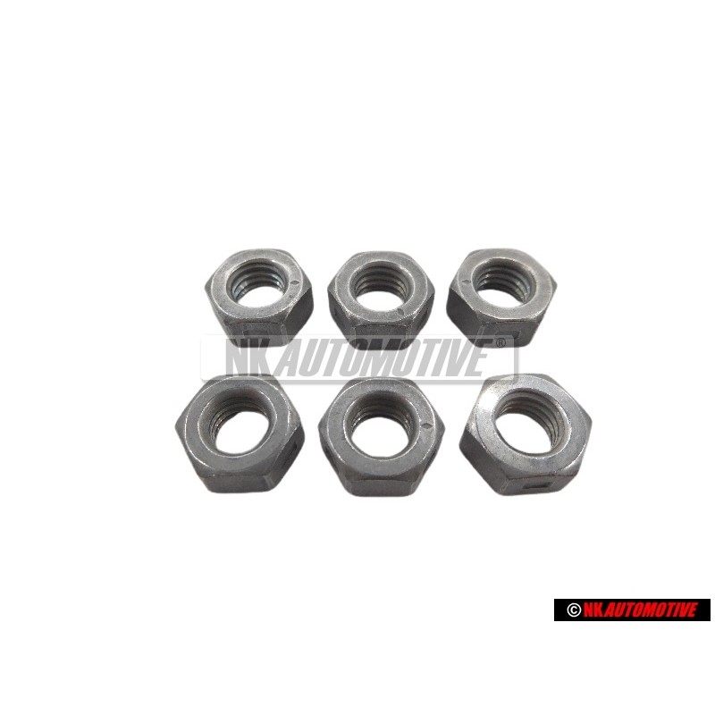 6x Genuine VW Hexagon Nut Self Locking - N 90074404