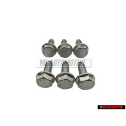 6x Genuine VW Hex Collared Bolt - N 10070403