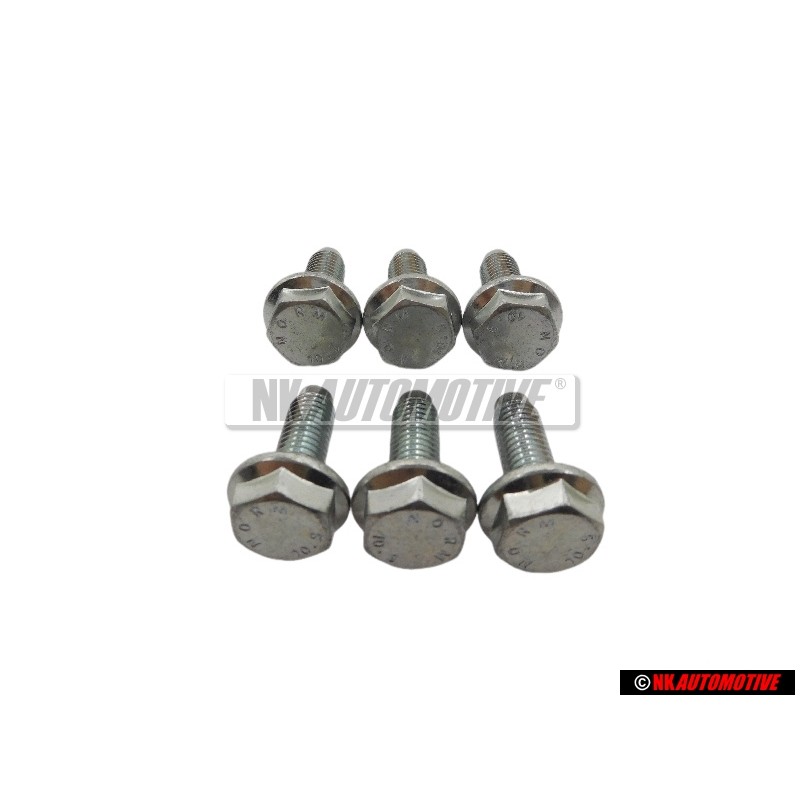 6x Genuine VW Hex Collared Bolt - N 10070403