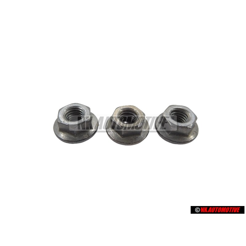 3x Genuine VW Hexagon Collar Nut M5 - N 10017304