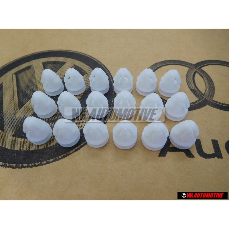 18x Genuine VW Door Side Moulding Trim Strip Clip Fastener - 191853585A