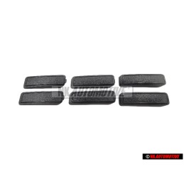 6x Genuine VW Cover Cap Satin Black - 321857621 01C