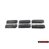 6x Genuine VW Cover Cap Satin Black - 321857621 01C