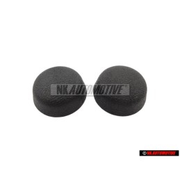 2x Genuine VW Cover Cap Satin Black - 811857845 01C