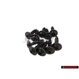 10x Genuine VW Plastic Slotted Screw - 433862195