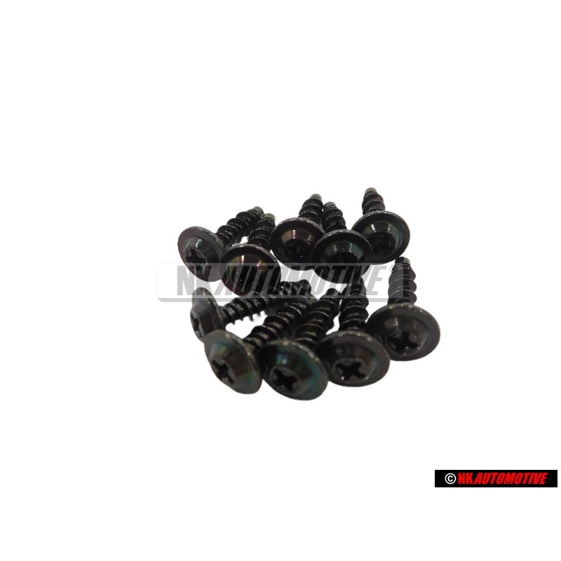 10x Genuine VW Plastic Slotted Screw - 433862195