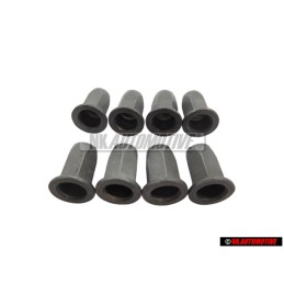 8x Genuine VW Rivetted Cap Nut - N 90252104