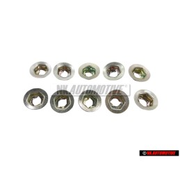 10x Genuine VW Rear Heat Shield Nut, Thread Cutting - N 0386011