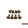 8x Genuine VW Oval Hd. Csk. Self-Tapp. 