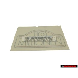 Genuine VW '10 MILLIONEN' Rear Boot Decal Sticker - 191853750J YG9