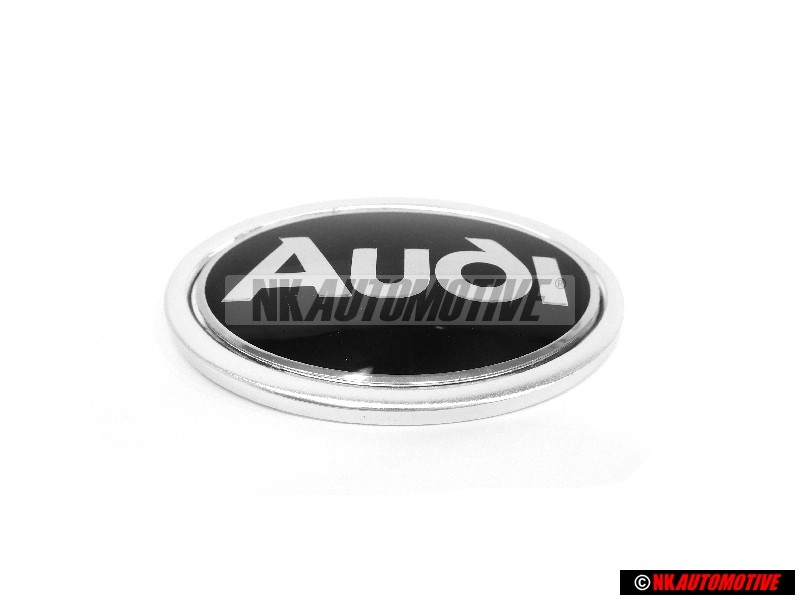 Genuine Audi Front Fender Side Badge Emblem Black Chrome - 895853621A 01C