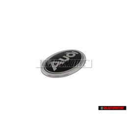 Genuine Audi Front Fender Side Badge Emblem Black Chrome - 895853621A 01C