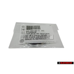 Genuine Audi Front Fender Side Badge Emblem Black Chrome - 895853621A 01C