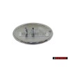 Genuine Audi Front Fender Side Badge Emblem Black Chrome - 8D0853621B 2ZZ