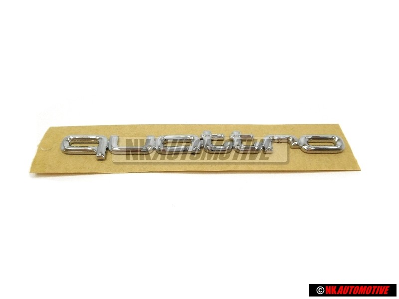 Genuine Audi QUATTRO Rear Boot Badge Emblem Chrome - 8A0853737C 2ZZ