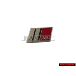 Genuine Audi S6 Steering Wheel Badge Emblem Chrome Red - 4A0419685A