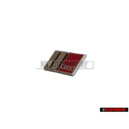Genuine Audi S6 Steering Wheel Badge Emblem Chrome Red - 4A0419685A